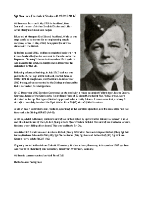 A preview of a PDF biography for Stokes, Wallace Frederick